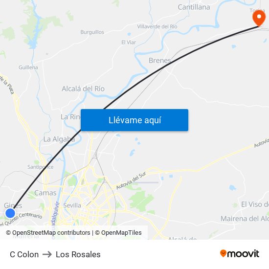 C Colon to Los Rosales map