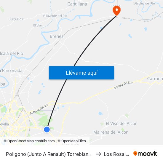 Poligono (Junto A Renault) Torreblanca to Los Rosales map