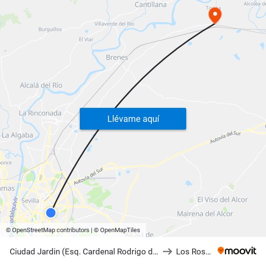 Ciudad Jardin (Esq. Cardenal Rodrigo de Castro) to Los Rosales map