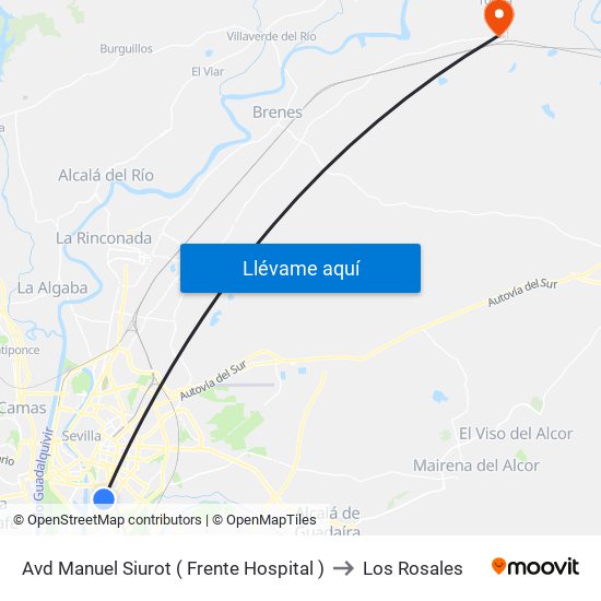Avd Manuel Siurot ( Frente Hospital ) to Los Rosales map