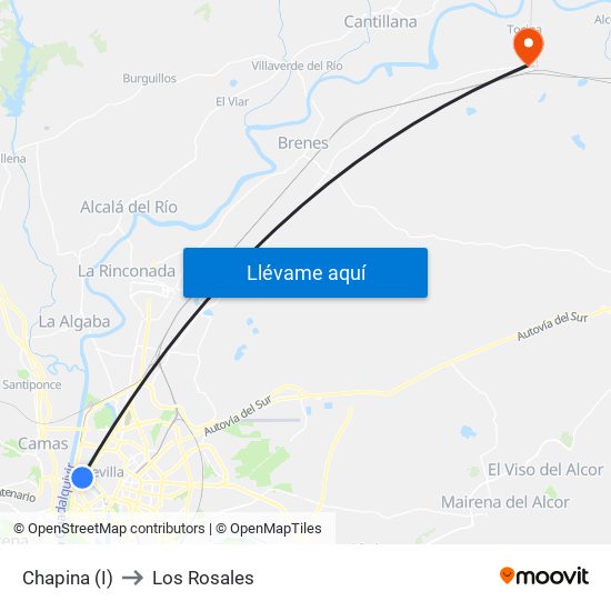 Chapina (I) to Los Rosales map