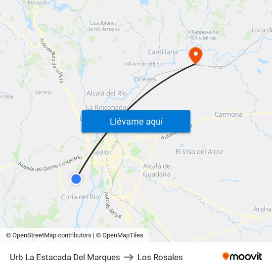Urb La Estacada Del Marques to Los Rosales map