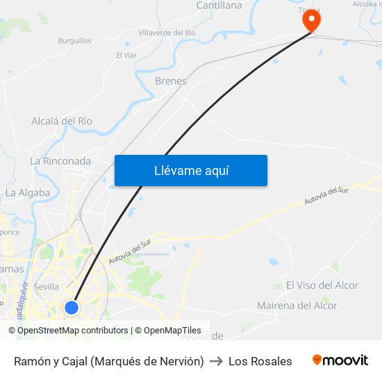 Ramón y Cajal (Marqués de Nervión) to Los Rosales map