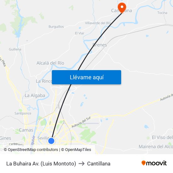 La Buhaira  Av. (Luis Montoto) to Cantillana map