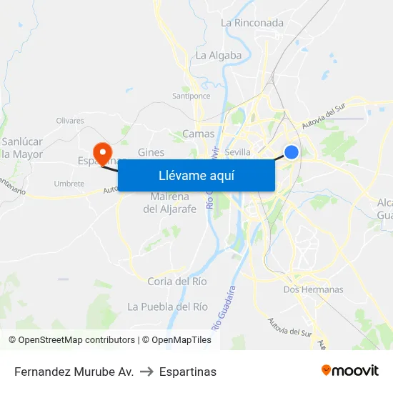 Fernandez Murube  Av. to Espartinas map
