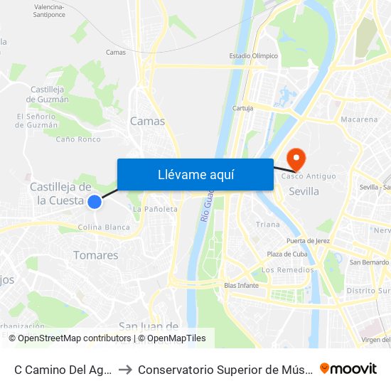 C Camino Del Agua to Conservatorio Superior de Música map
