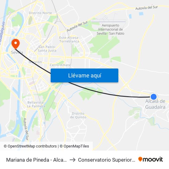 Mariana de Pineda - Alcalá (Autovía) to Conservatorio Superior de Música map