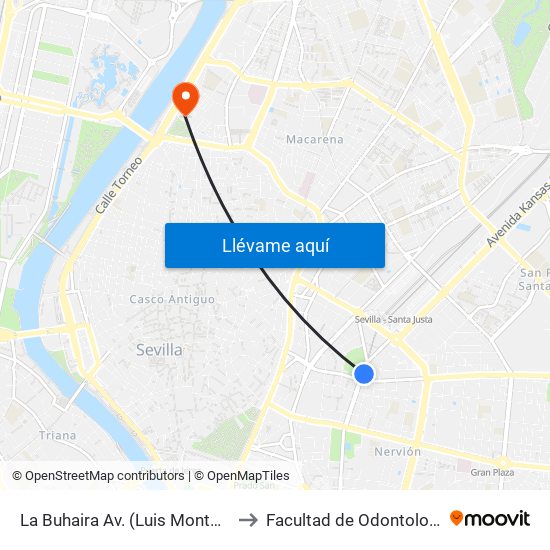 La Buhaira  Av. (Luis Montoto) to Facultad de Odontología map