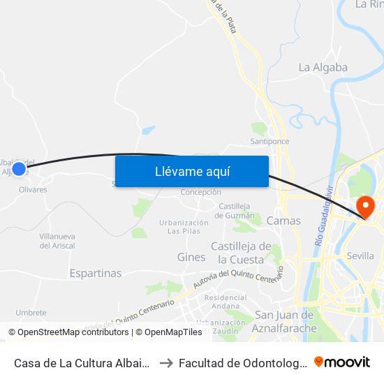 Casa de La Cultura Albaida to Facultad de Odontología map