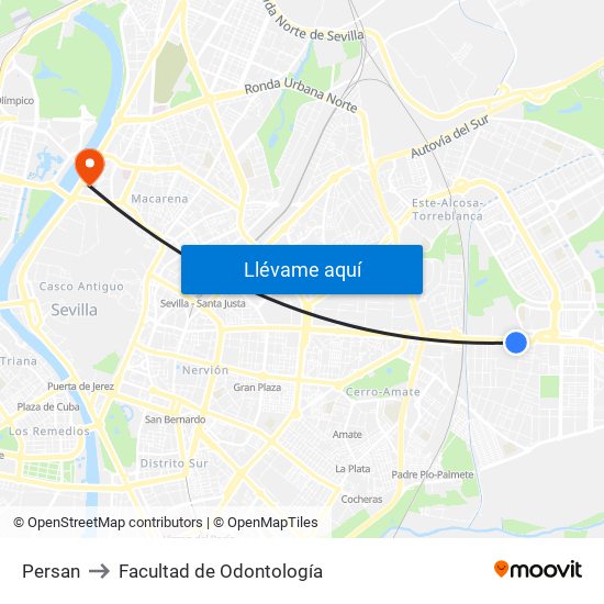 Persan to Facultad de Odontología map