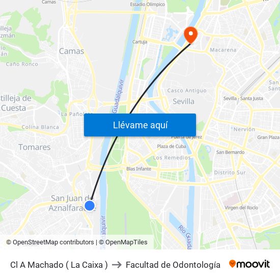 Cl A Machado ( La Caixa ) to Facultad de Odontología map