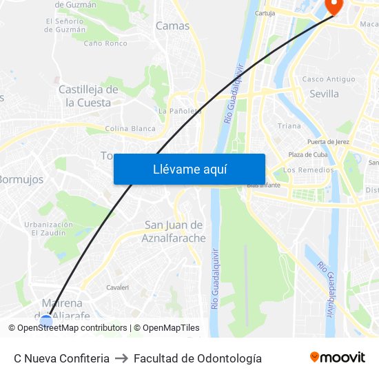 C Nueva Confiteria to Facultad de Odontología map