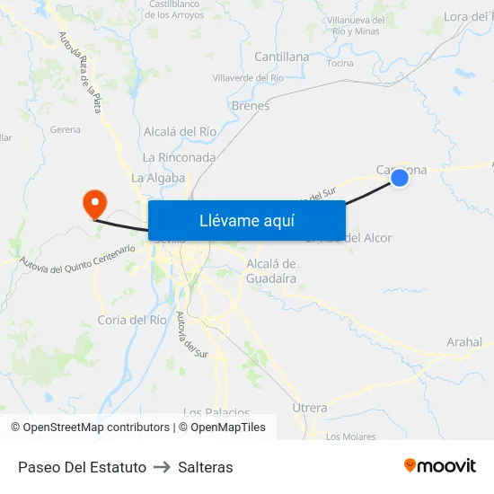 Paseo Del Estatuto to Salteras map