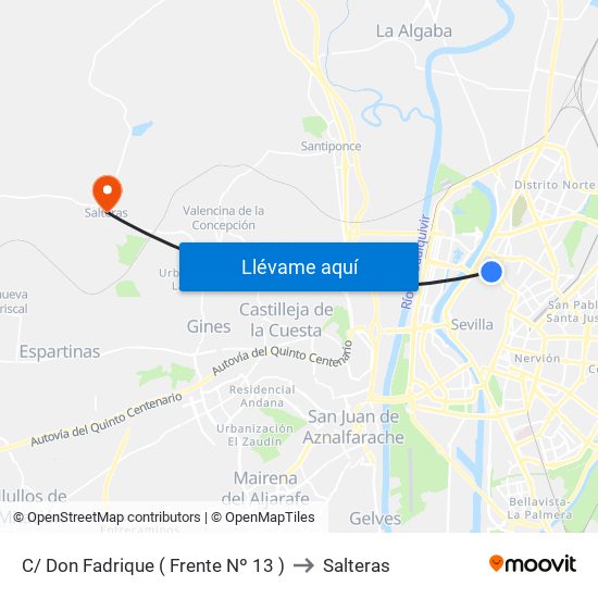 C/ Don Fadrique ( Frente Nº 13 ) to Salteras map