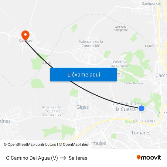 C Camino Del Agua (V) to Salteras map