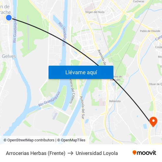 Arrocerias Herbas (Frente) to Universidad Loyola map