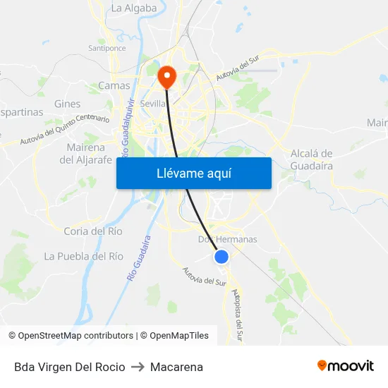Bda Virgen Del Rocio to Macarena map