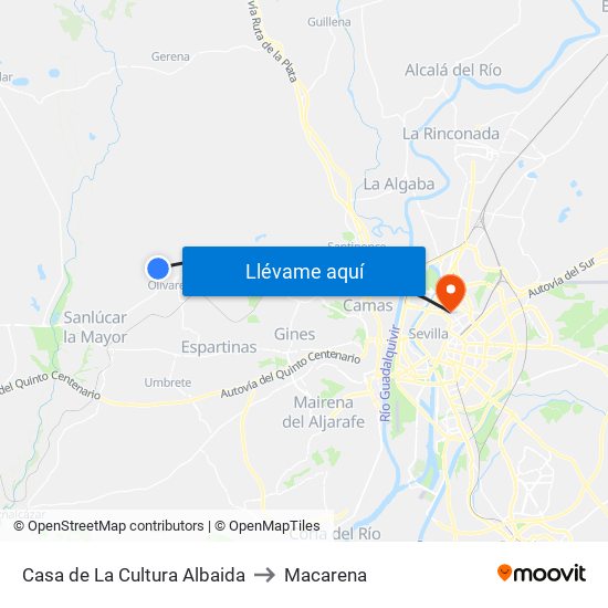 Casa de La Cultura Albaida to Macarena map