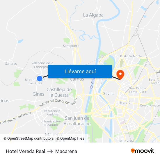 Hotel Vereda Real to Macarena map