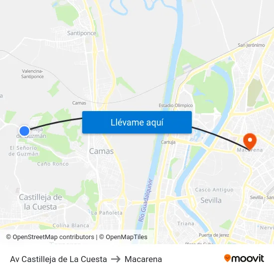 Av Castilleja de La Cuesta to Macarena map