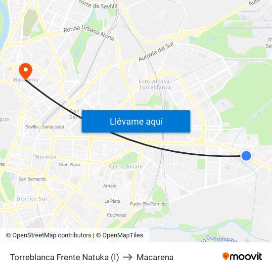 Torreblanca Frente Natuka (I) to Macarena map