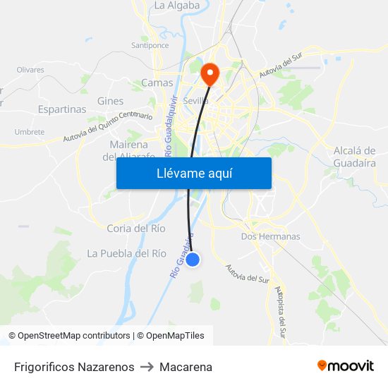 Frigorificos Nazarenos to Macarena map