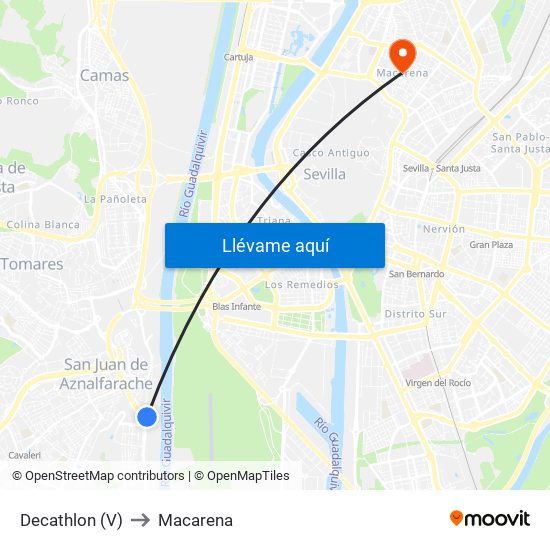 Decathlon (V) to Macarena map