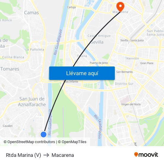 Rtda Marina (V) to Macarena map