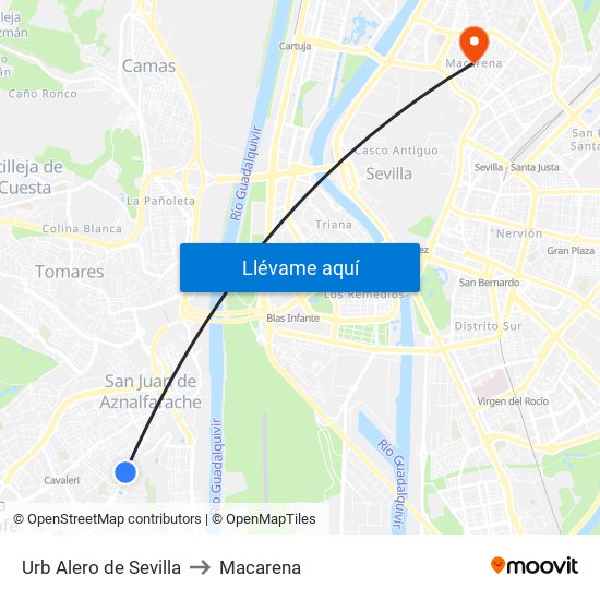 Urb Alero de Sevilla to Macarena map