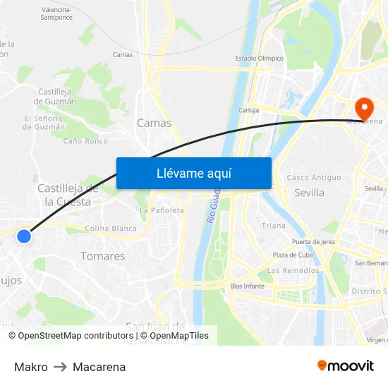 Makro to Macarena map