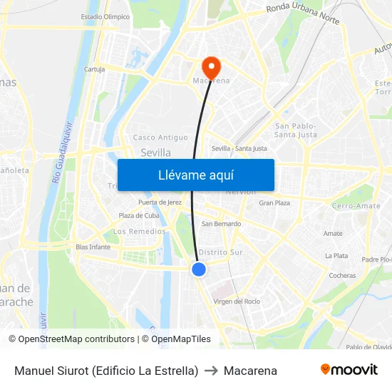 Manuel Siurot (Edificio La Estrella) to Macarena map