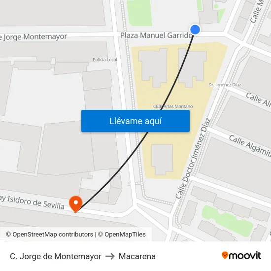 C. Jorge de Montemayor to Macarena map