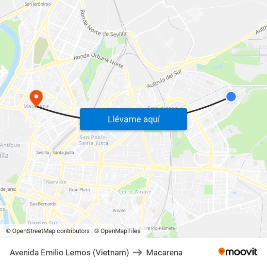 Avenida Emilio Lemos (Vietnam) to Macarena map