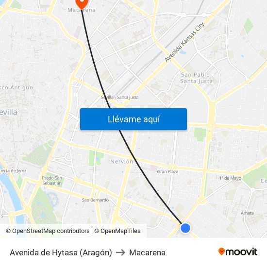 Avenida de Hytasa (Aragón) to Macarena map