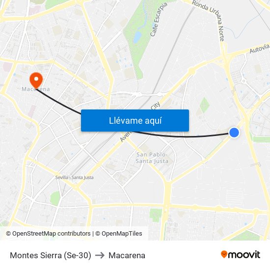 Montes Sierra (Se-30) to Macarena map