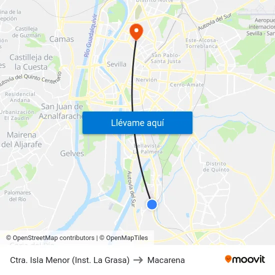 Ctra. Isla Menor (Inst. La Grasa) to Macarena map