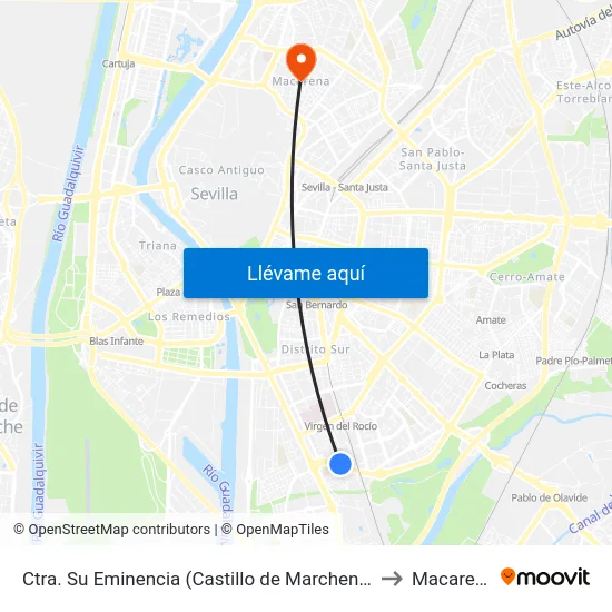 Ctra. Su Eminencia (Castillo de Marchenilla) to Macarena map