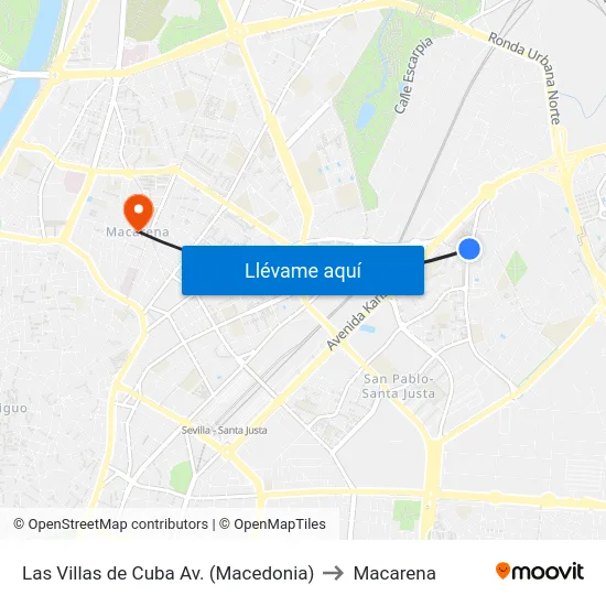 Las Villas de Cuba  Av. (Macedonia) to Macarena map