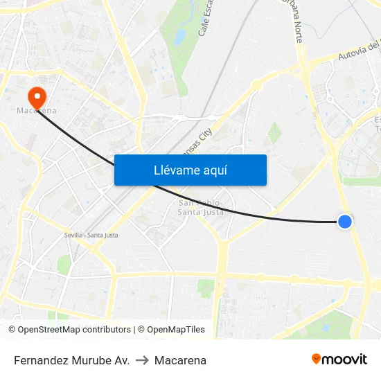 Fernandez Murube  Av. to Macarena map