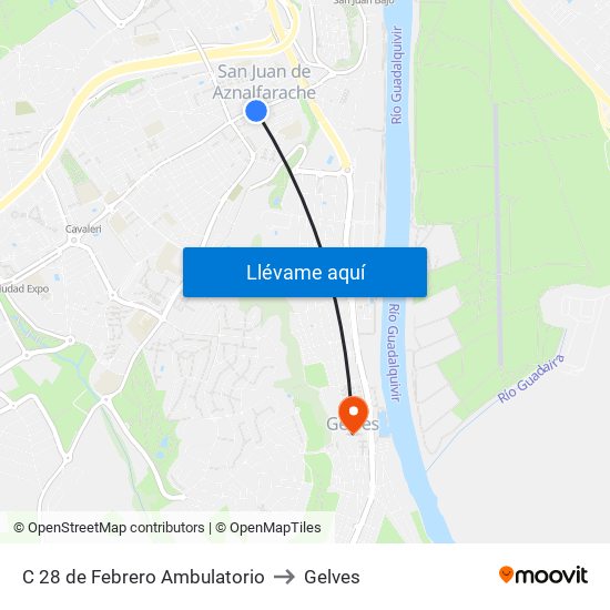 C 28 de Febrero Ambulatorio to Gelves map
