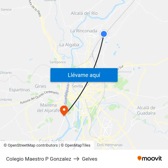 Colegio Maestro P Gonzalez to Gelves map