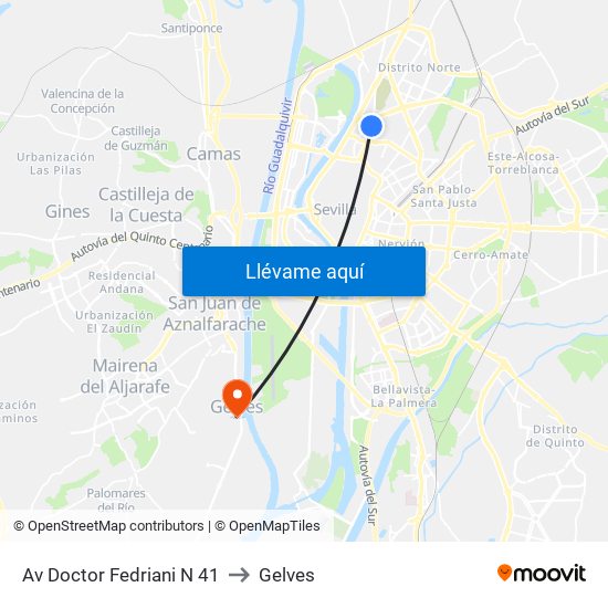 Av Doctor Fedriani N 41 to Gelves map