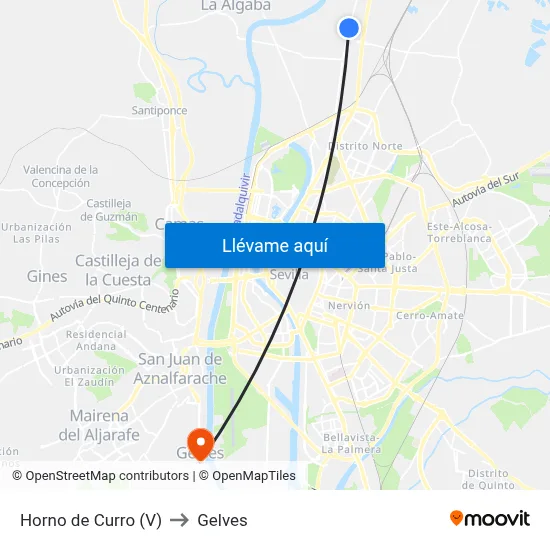 Horno de Curro (V) to Gelves map