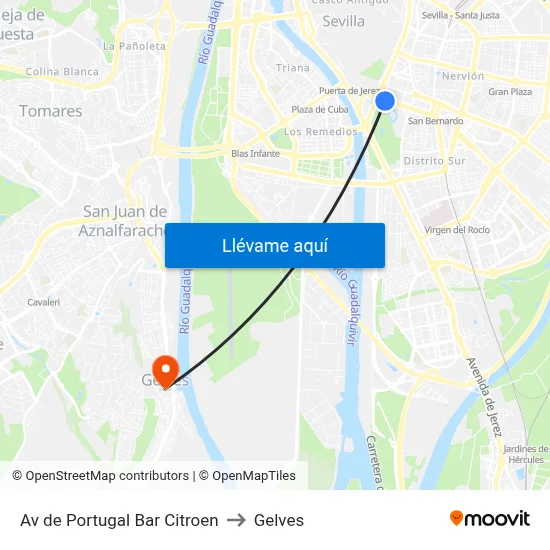 Av de Portugal Bar Citroen to Gelves map