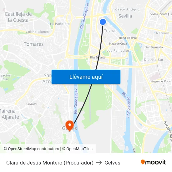 Clara de Jesús Montero (Procurador) to Gelves map