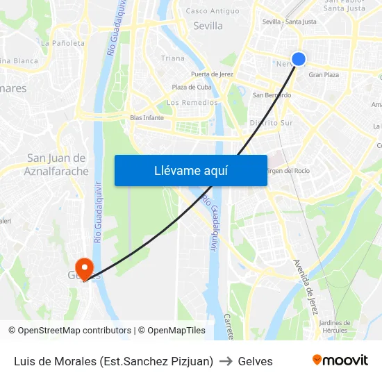 Luis de Morales (Est.Sanchez Pizjuan) to Gelves map