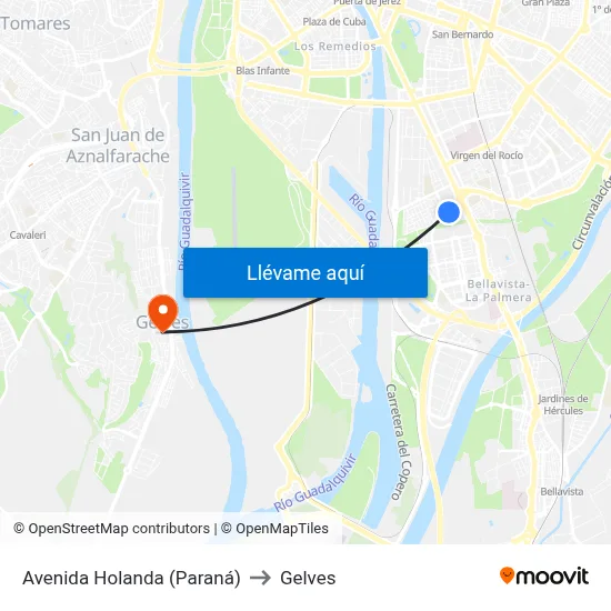 Avenida Holanda (Paraná) to Gelves map