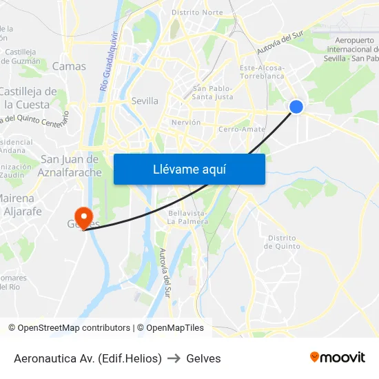 Aeronautica  Av. (Edif.Helios) to Gelves map