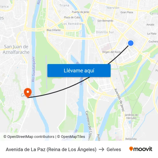 Avenida de La Paz (Reina de Los Ángeles) to Gelves map