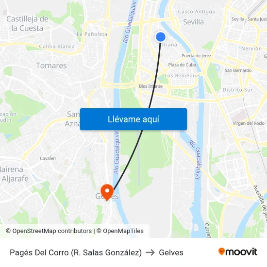 Pagés Del Corro (R. Salas González) to Gelves map